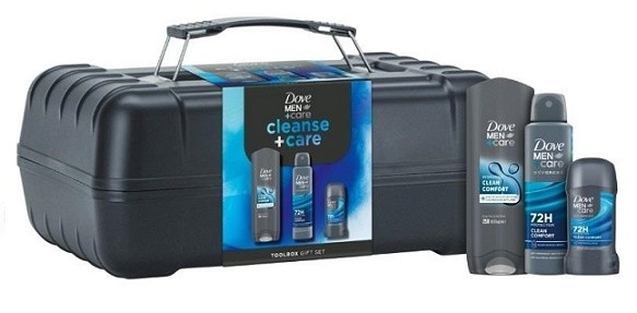 Kazeta Dove Clean Comfort toolbox/spg250ml,deo150ml,stick 50 Kazeta Dove Clean Comfort toolbox/spg250ml,deo150ml,stick 50 - Kosmetika Pro muže Dárkové kazety